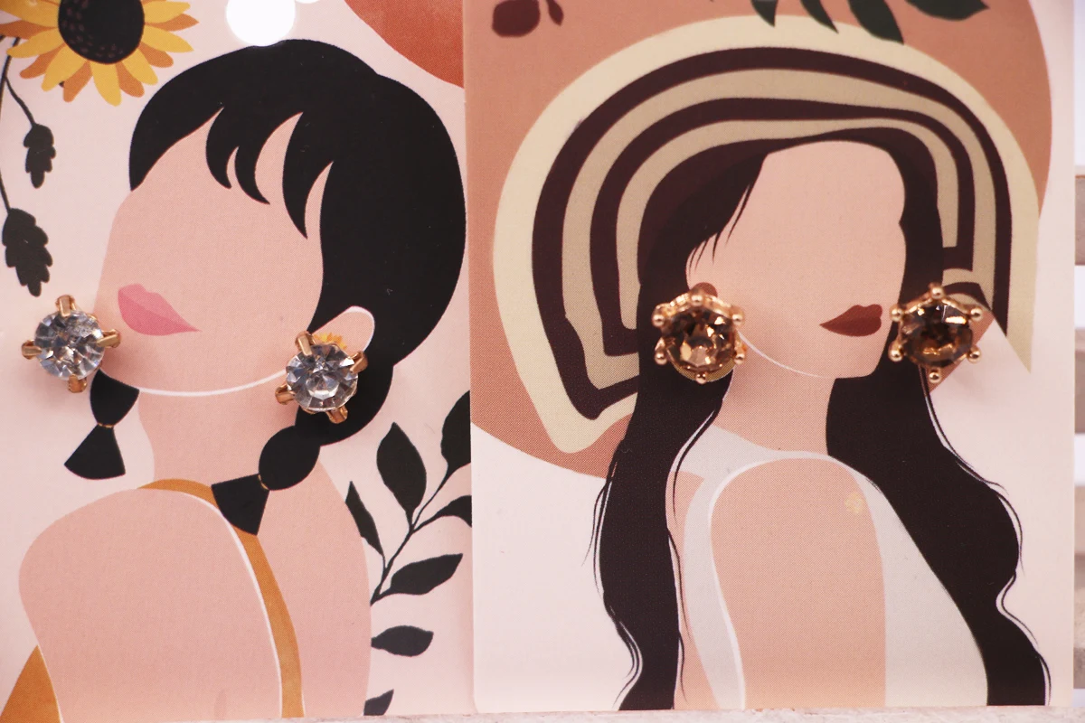 5x7cm Earring Card Jewelry Packaging Display Holder 50pcs Beauty Necklace Ear Paper Hanging Paperboard Tags Studs Earrings Cards