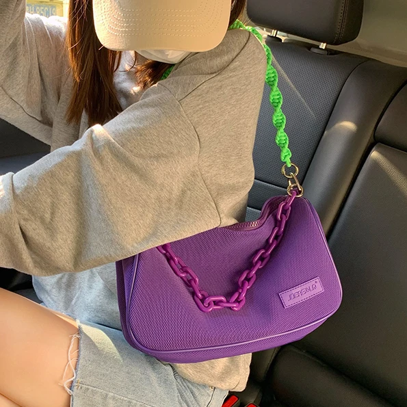 

Casual All-Match Messenger Bag for Women New Fashion Trend Underarm Bag for Ladies Chain Shoulder Bag Female Crossbody Bags