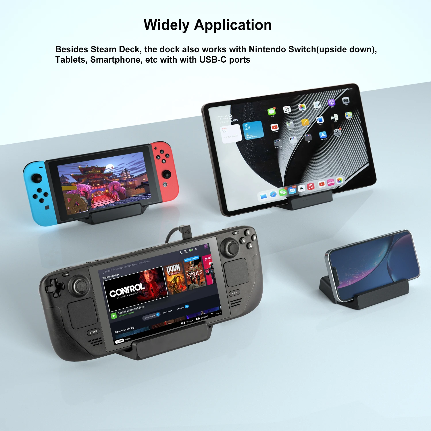 

Steam Deck game console TV base Steam Deck game console supports data transmission with network port