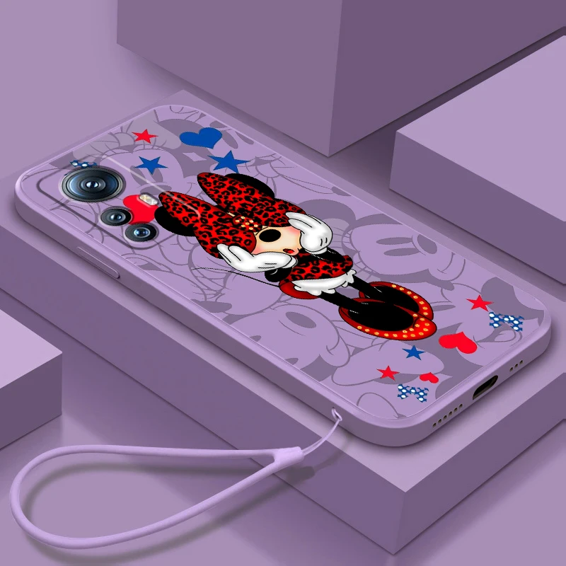 

Phone Case For Xiaomi Mi 13 12S 12 12X 12T 11i 11T 11 10 10S 10T Pro Lite Ultra 5G Fashion Mickey Minnie Mouse Liquid Rope