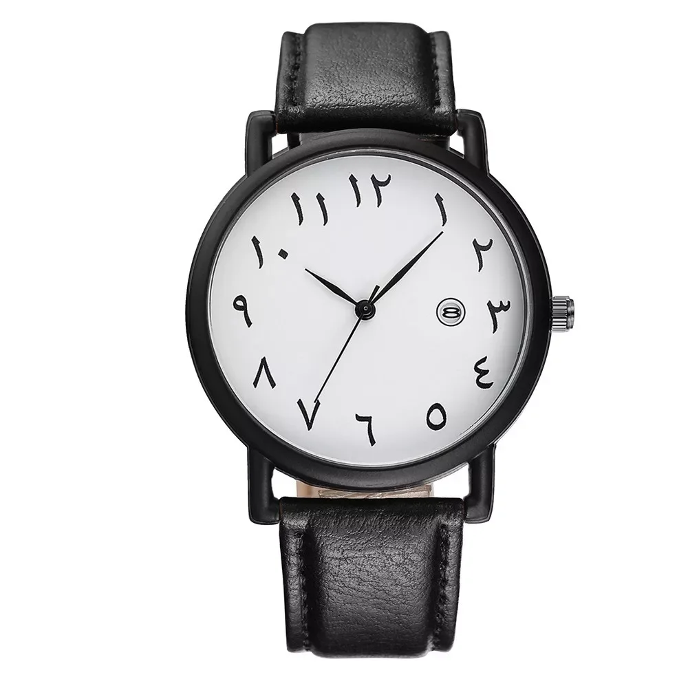

Mens Watches 2022 Luxury Brand Leather Wrist Watch for Men Arabic Numerals Date Casual Sport Quartz Wristwatch Relogio Masculino