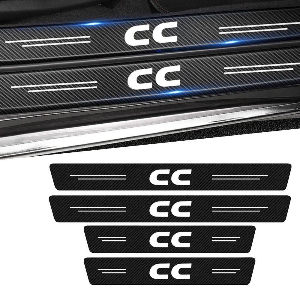 

4Pcs For CC 2017 2016 2015 2013 2012 2011 2010 2009 2008 2022 Car Door Threshold Sill Sticker Tuning Accessories