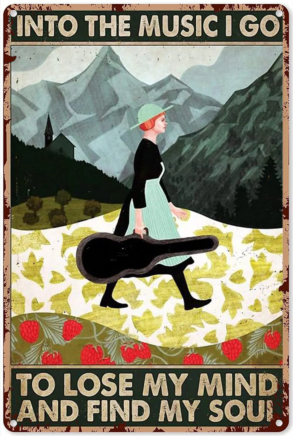 

Vintage Metal Signs Garden Lose Your Mind Find Your Soul Tin Sign Vintage Chic Art Metal Poster Sign Decoration Home Kitchen