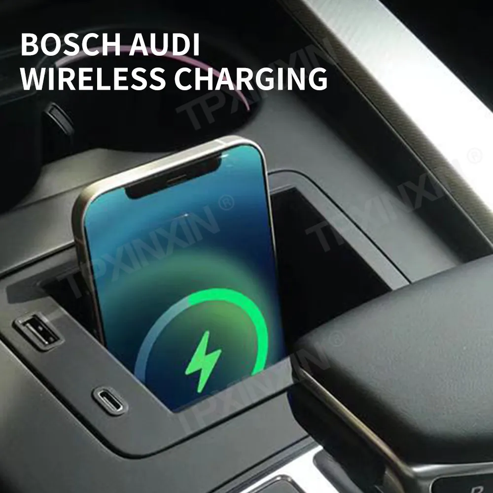 

For BOSCH Audi A3/A4/A5/A6/A7/A8 15W QI Car Intelligent Infrared Fast Wireless Charging For Audi RS For Audi Q3/Q4/Q5/Q7/Q8