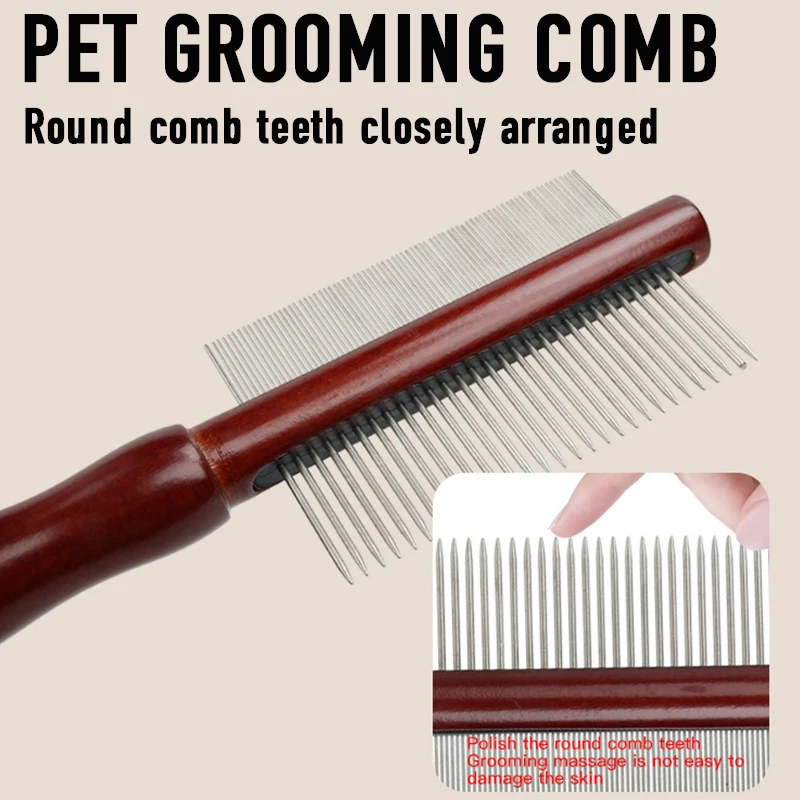 

Cat Dog Comb for Fleas Pet Flea Comb Ticks Removal Tools Stainless Steel Grooming Brush For matted Long Short Hair Pets Products