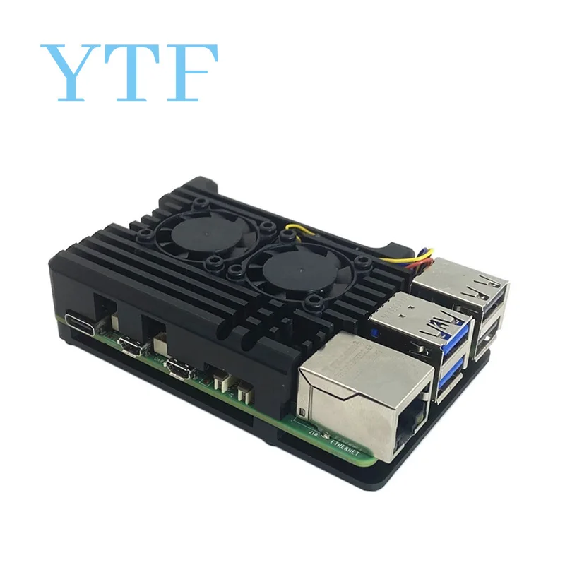 Raspberry Pi 5 с алюминиевым зеркальным металлическим корпусом и охлаждающим