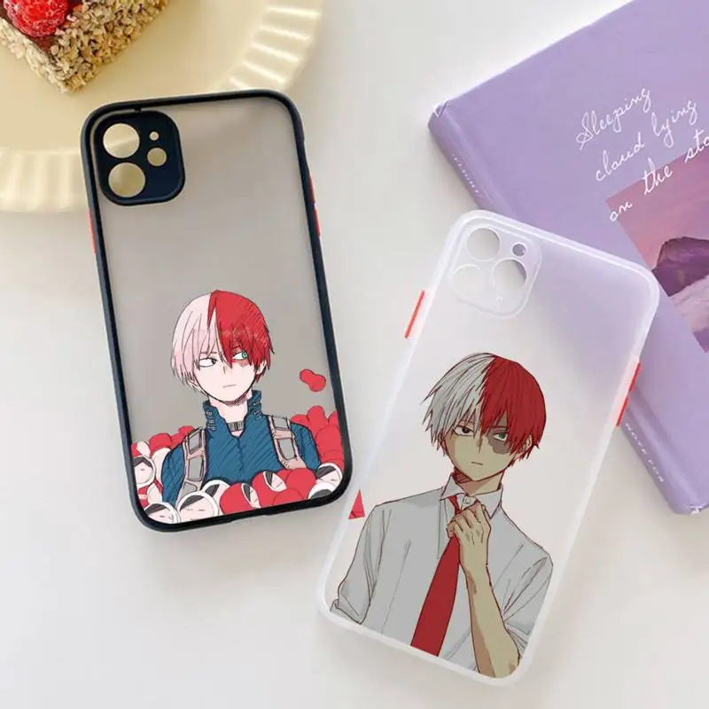 

Todoroki Shoto My hero academia Phone Case matte transparent For iphone 14 11 12 13 plus mini x xs xr pro max cover