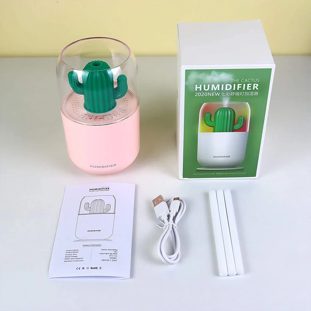 

Humidifier 300ml Desktop Mini Mist Diffuser Home Office USB Water Mist Sprayer Atomizer