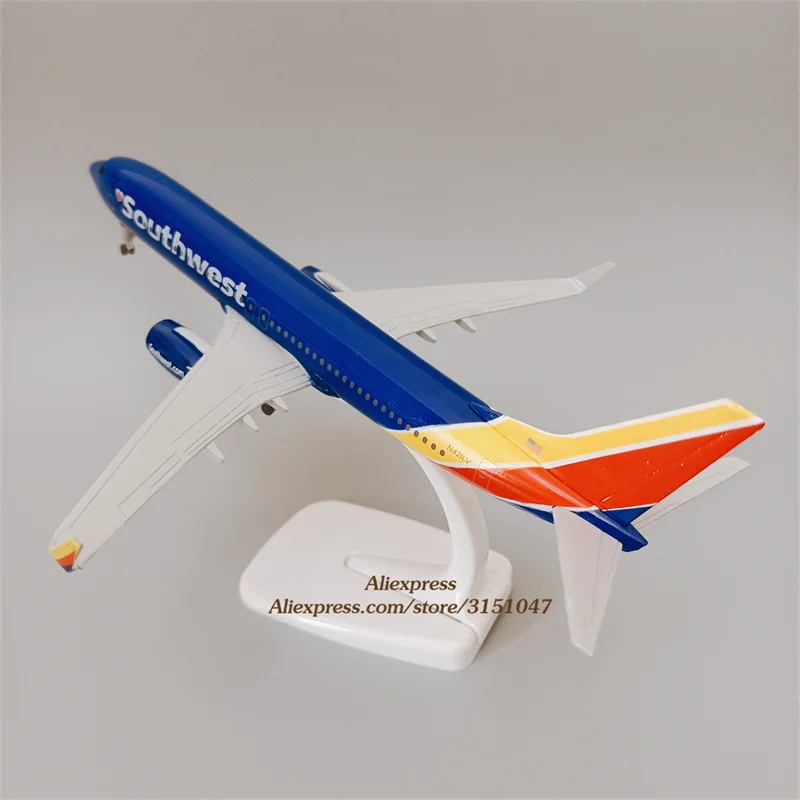 

NEW 20cm Alloy Metal Air USA Southwest Airlines Boeing 737 B737 Airways Diecast Airplane Model Plane Model Aircraft w Wheels