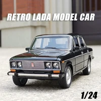 124 lada retro sedan alloy model car diecast toy car miniature collection gift children boys classic metal vehicles popular toy