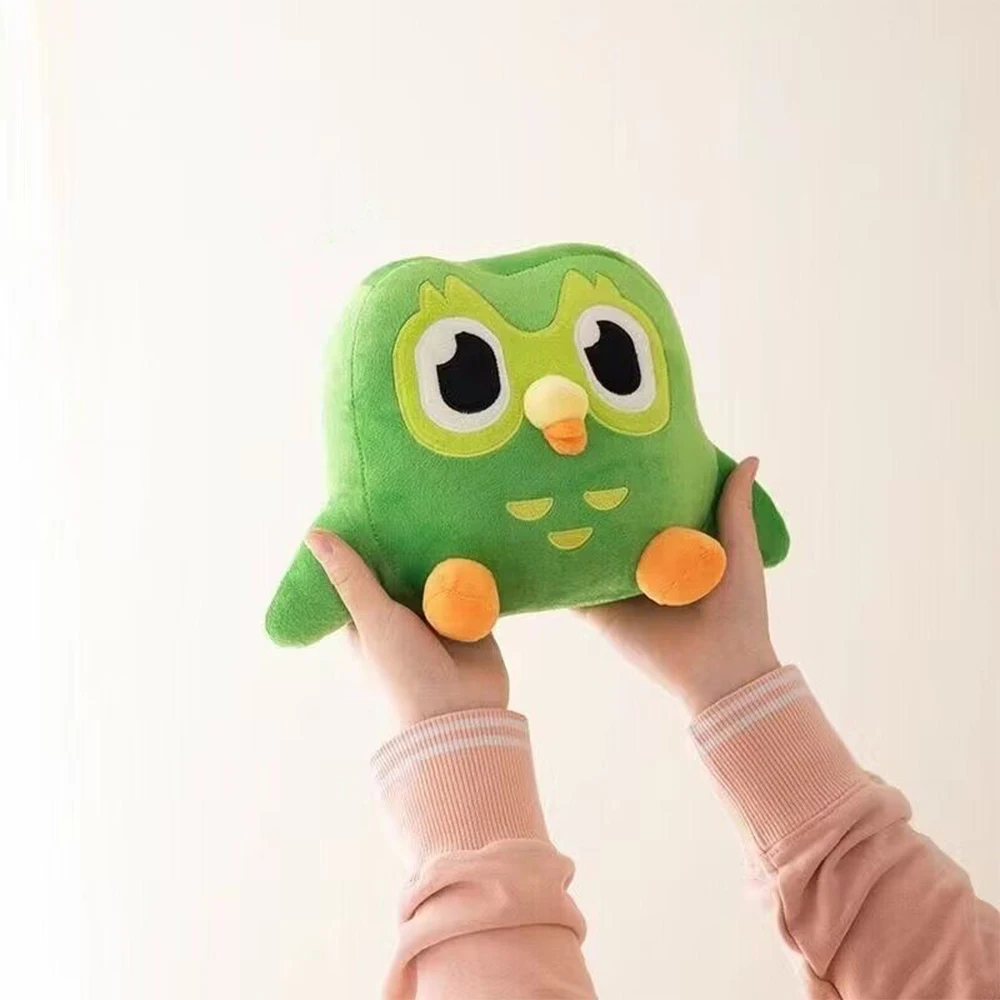 Зеленая плюшевая игрушка Duolingo Owl Duo Plushie Of The мультяшная аниме-кукла с совой мягкая