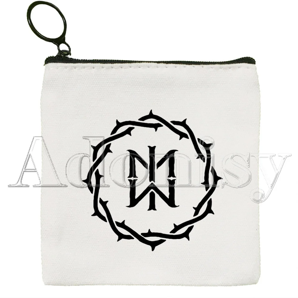 Motionless In White Canvas Coin Purse Canvas Bag Small Square Bag Key Bag Storage Bag Card Bag Cartoon Coin Bag