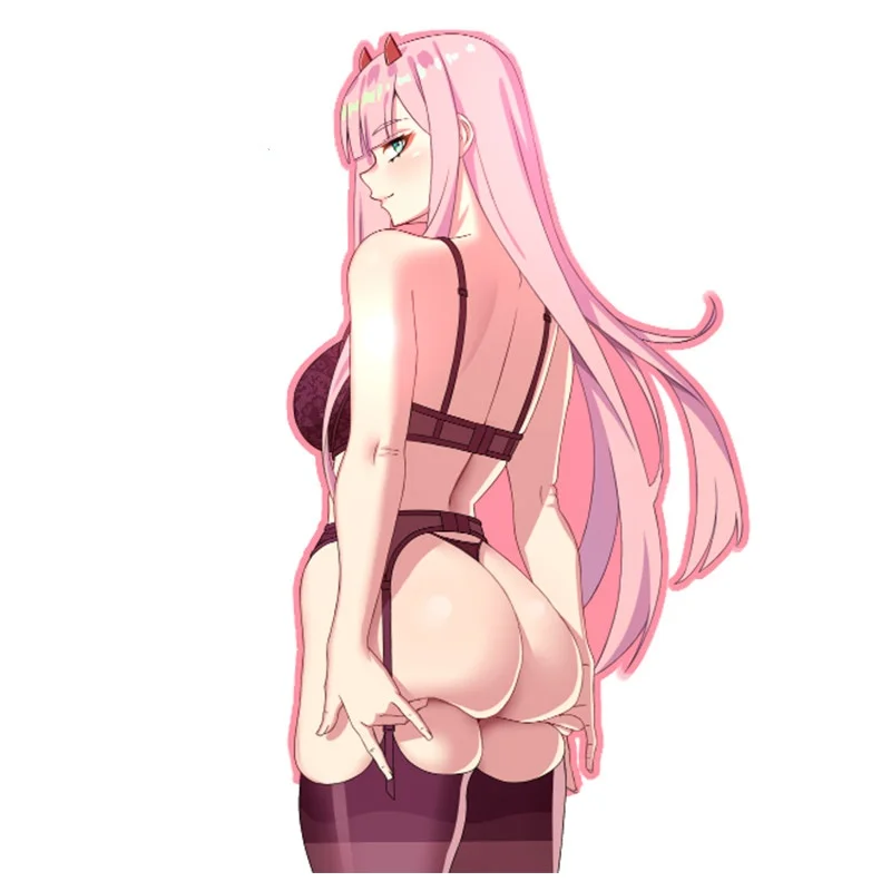 

13cm x 7.4cm for DARLING in the FRANXX Zero Two Car Sticker Anime Camper Decal Motorcycle Funny Trunk Car Accessoires