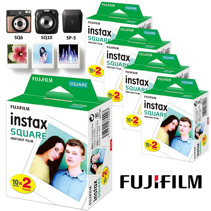 Instax Square Film White Edge Photo Paper (10-100 sheets) for Fujifilm SQ10 SQ6 SQ1 SQ20 Instant Films Camera Share SP-3Printer