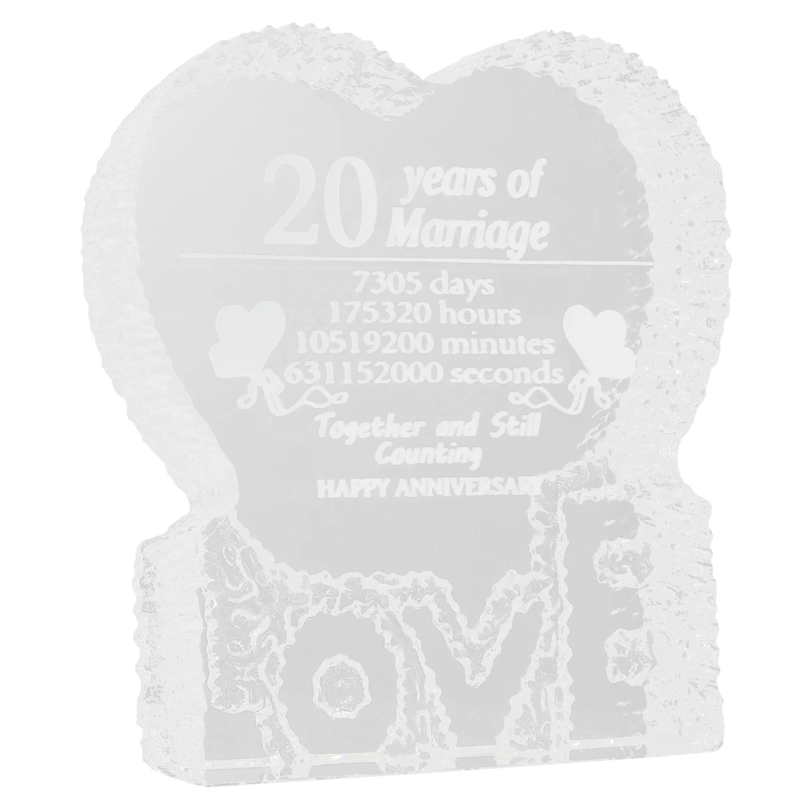 

Wedding Anniversary Crystal Heart Modeling Adorn Sculpture Home Decor Gift Household Artware Desktop Adornment Heart-shaped