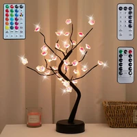 2022 led night lights mini plum tree table lamp garland fairy string lights gifts home indoor room decor ramadan decoration
