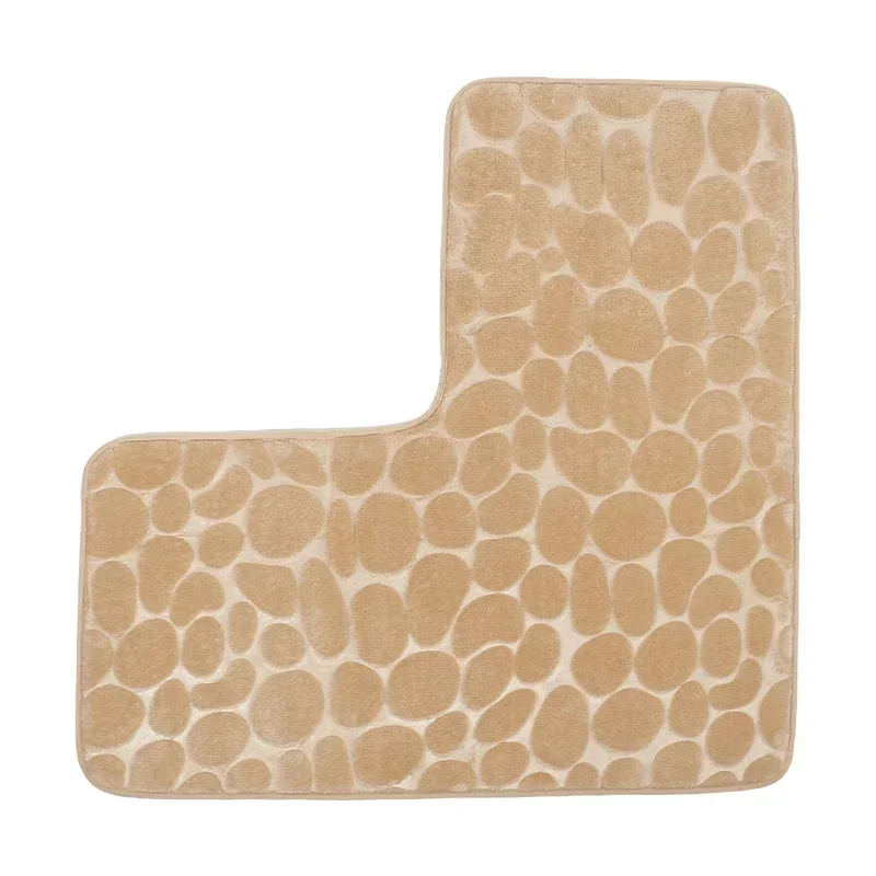 

Коврик для ванной Coral Fleece+Memory Foam синий 80x80 см