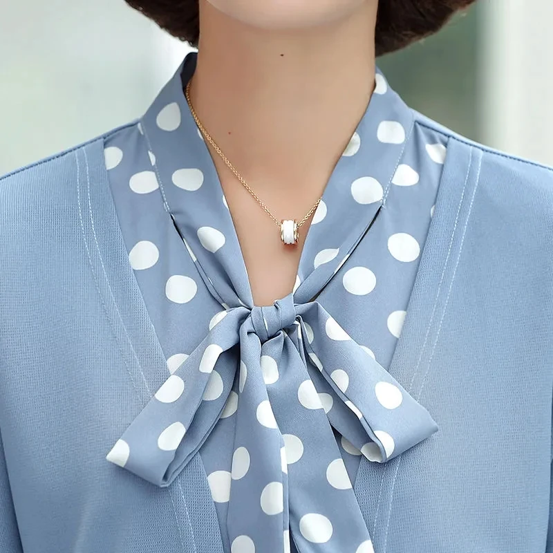 Рубашка-топ Женская демисезонная с длинным рукавом и V-образным вырезом