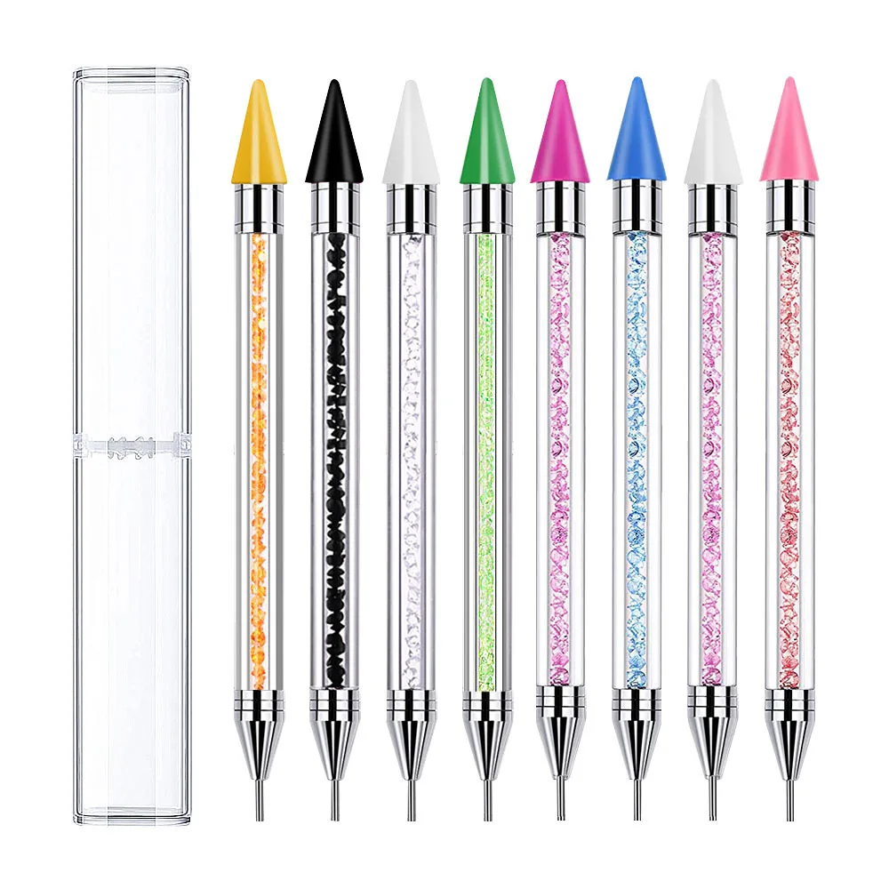 

Diamond Embroidery Double Head Point Drill Pen Dot Painting Point Pen Nail Art Rhinestone Picker Wax Pencil Crystal Handle Tool