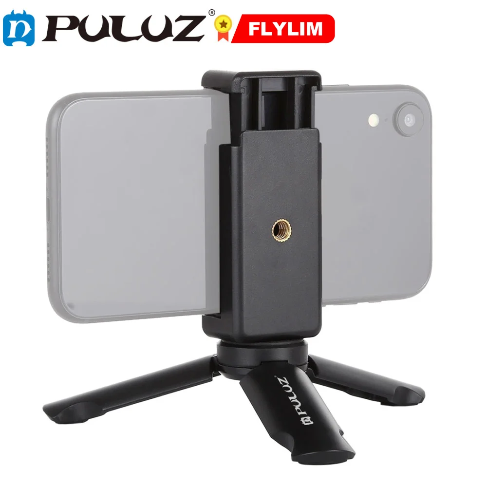 

PULUZ Mini Plastic Tripod + Universal Phone Clamp Bracket, For iPhone/ Galaxy/ Huawei/ Xiaomi/ Sony/ HTC/ Google and other Phone