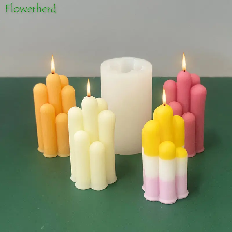 

Round Cylindrical Candle Mold DIY Scented Gypsum Plaster Candle Cylindrical Handmade Resin Silicone Molds Candle Making Supplies