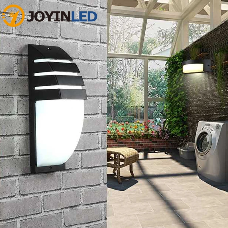 

Applique Murale Imperméable En Aluminium Noir, Éclairage D'Extérieur, Idéal Pour Un Jardin, Une Cour, Un Couloir Ou Un Balcon