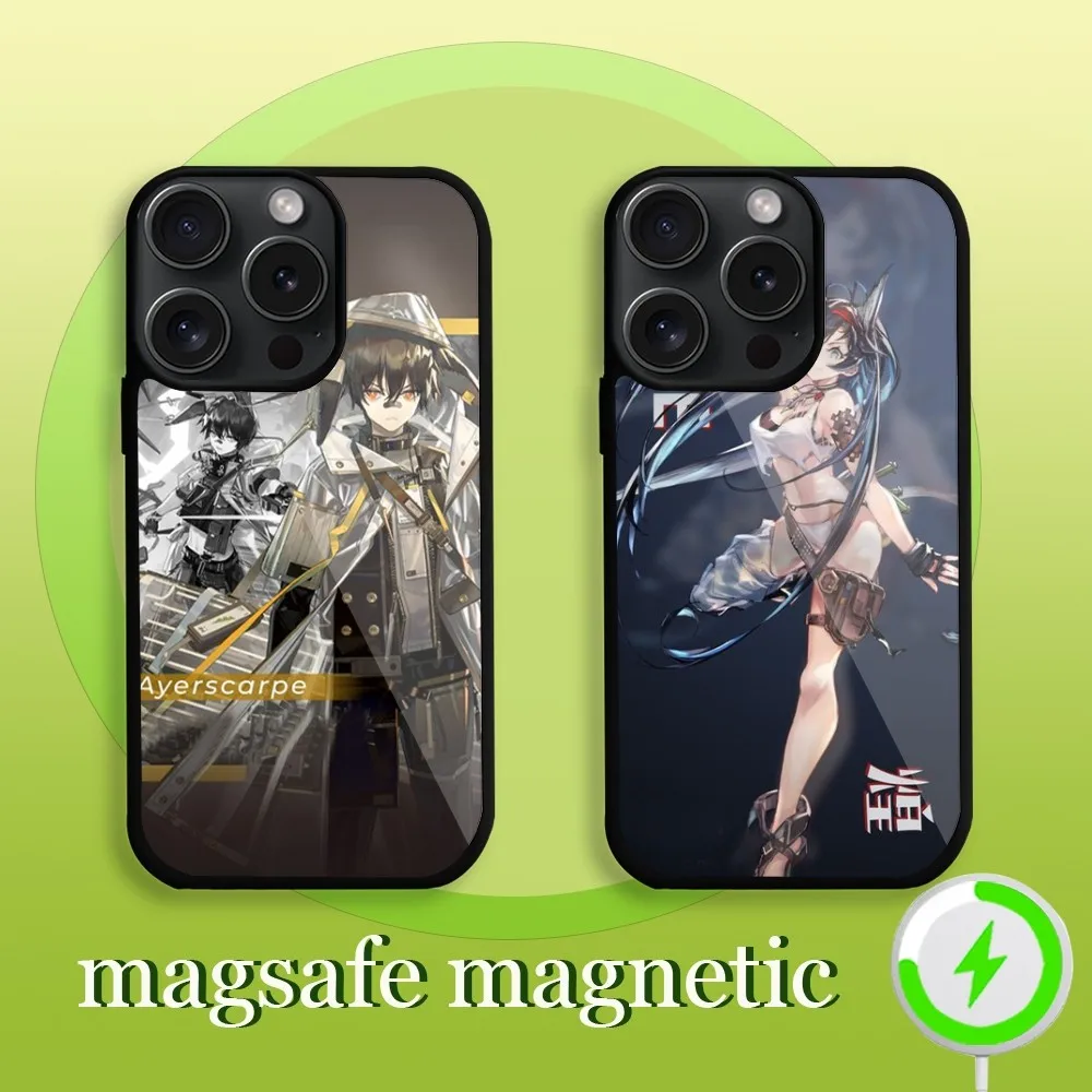 Чехол для iPhone совместимый с мультяшной игрой Arknight легкий устойчивый к царапинам