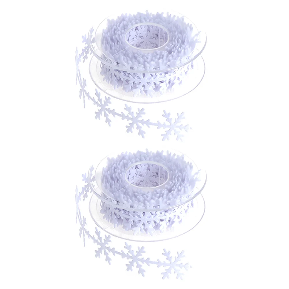 

Ribbon Christmas Snowflake Sewing Gift Lace Decorationwrapping Decorative Polyestergarland Tree Box Holiday Decor Wrap Roll