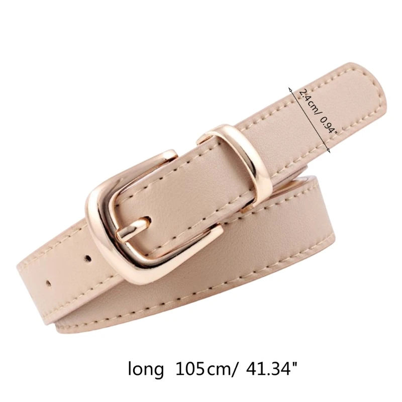 

Women Leather Belts Faux Leathers Jeans Belt 0.94" Wide with Alloy Pin Buckle Fashion Accessories One Size Fits Most