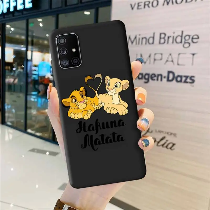 Телефонный чехол Hakuna Matata Lion King Simba Timon для Samsung Galaxy A52 A21S A02S A12 A31 A81 A10 A30 A32 A50 A80 A71 A51 |