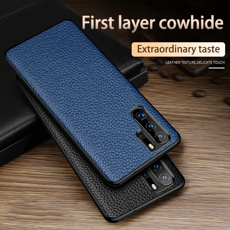 Leather Phone Case For Huawei P40 P30 P20 Mate 40 30 10 Lite Honor 10i 8X Max 9X 20 Pro Nova 5T P Smatr Cowhide Litchi Cover