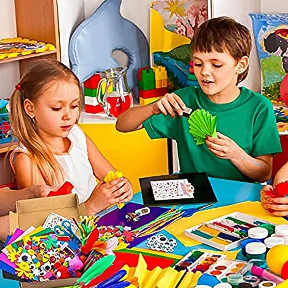 

DIY Crafting Kit Craft Art Kids Craft Art DIY Large Crafting Crafts Large Toy Set Children Handmade Collage Art Kit Kids Toys