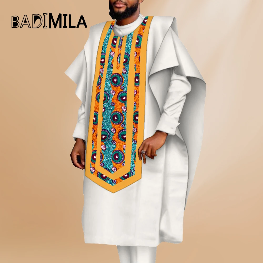 2023 New African Men Clothing Agbada Robe Dashiki Shirts Ankara Pants Tribal  Wedding Evening Outfits 3 Pieces WYN1319
