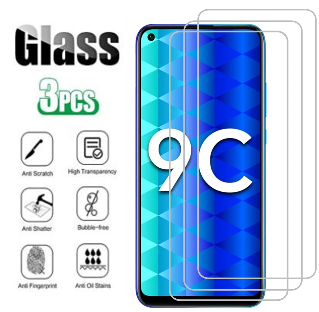 

3 шт., Защитное стекло для huawei honor 9c, honor 9c, 6,39 дюйма