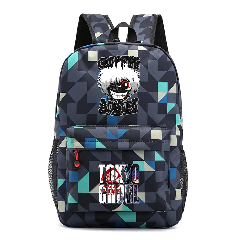 

Tokyo Ghoul Kaneki Ken Backpack Boys Girls Cartoon School Bags Laptop Shoulders Backpack Men Women Fashion Rucksack