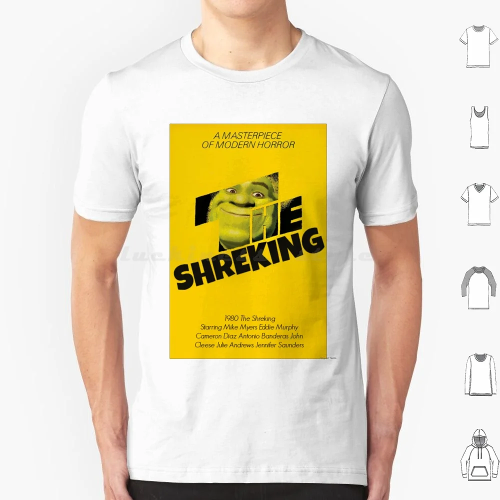 Фото Футболка The Shreking (Желтый) Большой размер 100% хлопок Memy Funny Memes Dank Memes Shrek Memes Shrek Gaming Movies 1980-е 1980-е 1980-е годы №1