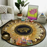 the eye of horus round rug yoga room buddhist meditation mat anti slip area carpet for bedroom egyptian symbols art home decor