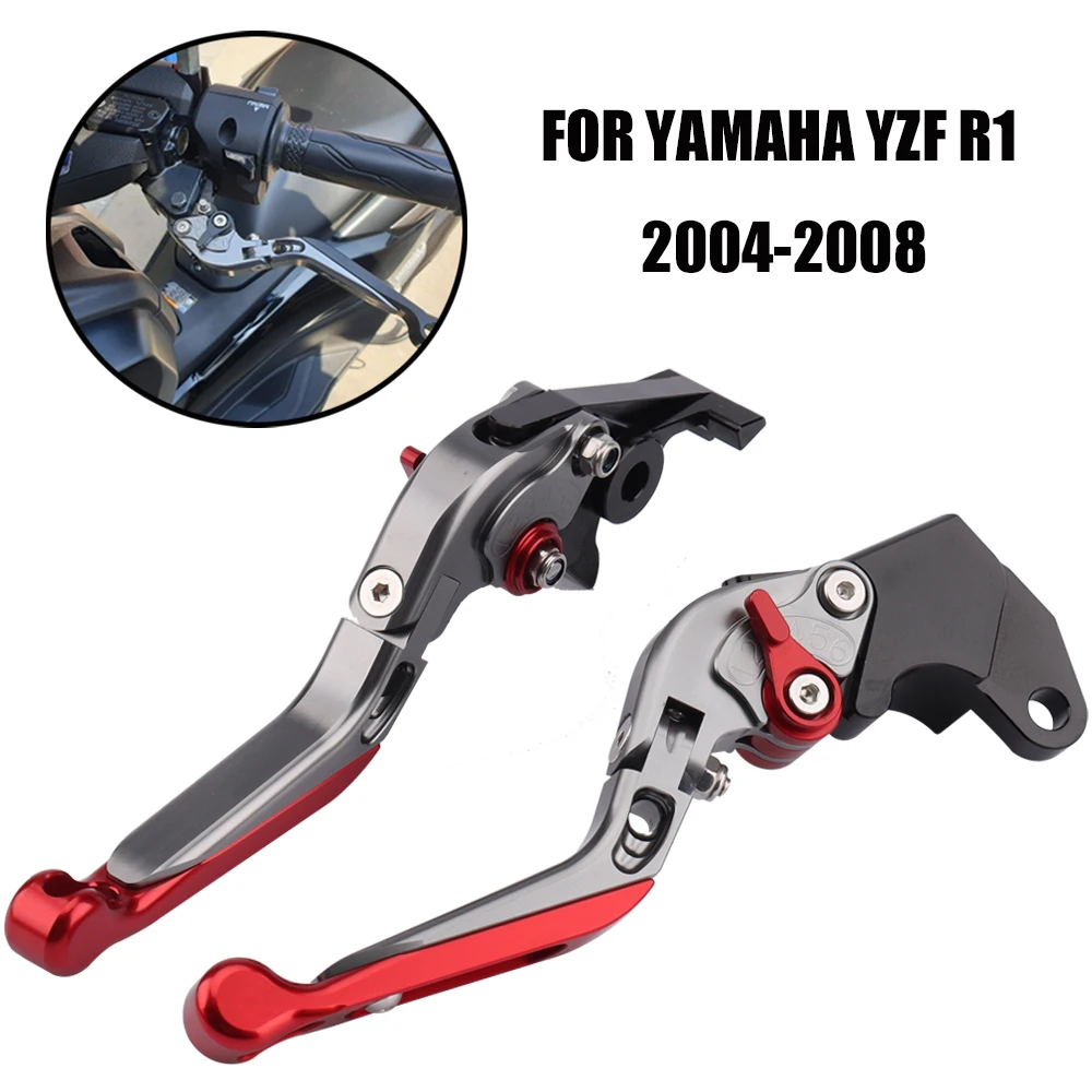 

Мотоциклы с ЧПУ, алюминиевые складные выдвижные рычаги тормозной муфты, подходят для YAMAHA YZF R1 YZFR1 YZF-R1 2004 2005 2006 2007 2009
