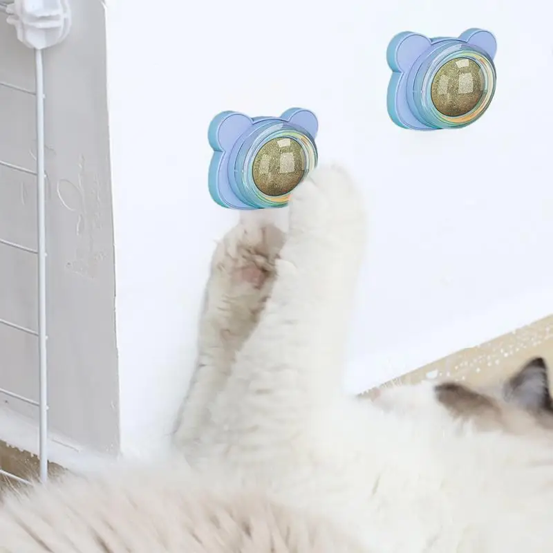 Кошачья мята на стену игрушки кошачья вращающаяся жевательная игрушка для