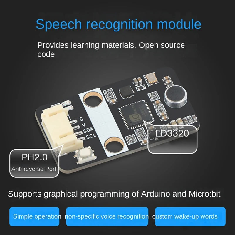 Модуль распознавания речи неспецифический голос для Arduino Microbit подходит детей и