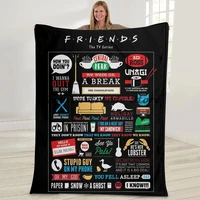 friends the tv series pattern sherpa fleece blanket super soft bed cover manta for springwinter large size flannal warm quilts
