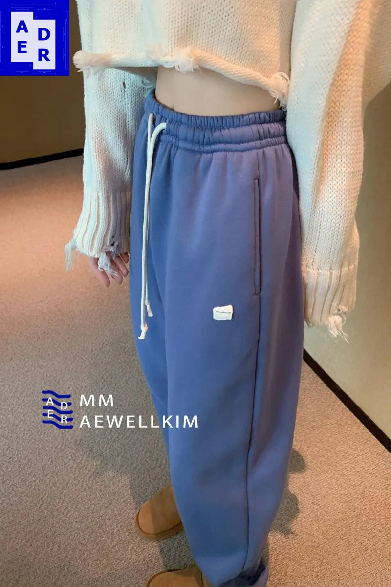 

Ader Pants Couple's New Leggings Letter Fashion Velvet Ader Women's Pants Lightweight Popular 1:1 Brand Sweatpants