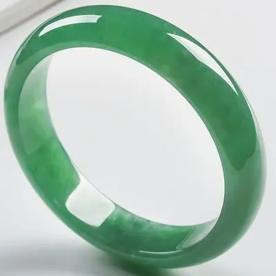 

zheru Jewelry Natural Burmese Jadeite 54mm-64mm Light Green Bracelet Elegant Princess Jewelry Best Gifts