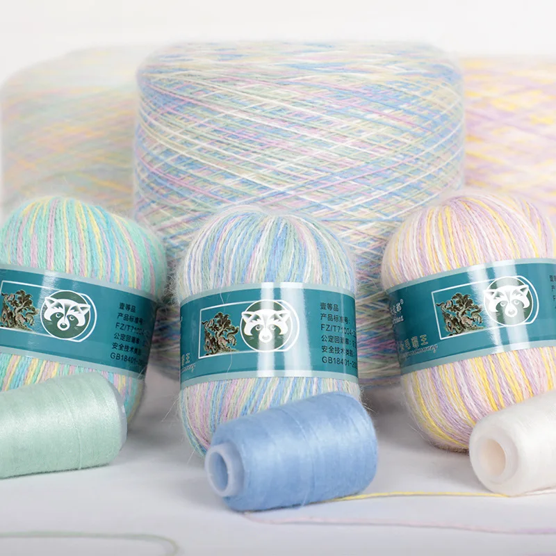 Кашемировая норковая шерстяная пряжа ручной работы плюшевая для вязания крючком