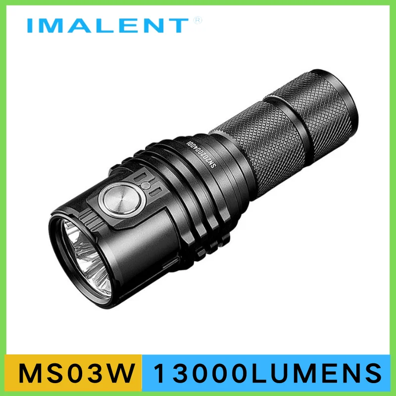 

IMALENT MS03W 13000 люмен Type-C USB Перезаряжаемый EDC фонарик Cree XHP70.2 с батареей 21700 для фонаря