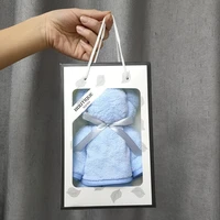 coral fleece bear shape hand towel with gift bag 12 pcs set bathroom absorbent face hand towel wedding business holiday gifts