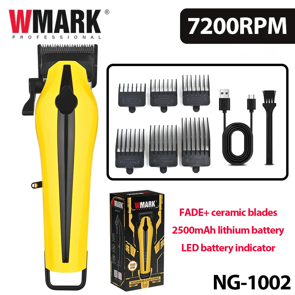 WMARK NG-1002 Машинка для стрижки волос 7200 об/мин Керамическое лезвие со светодиодным