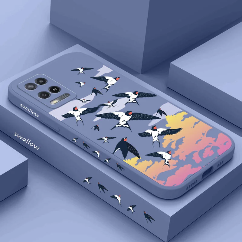 

Geese Flying Phone Case For OPPO A54 A74 A31 A33 A53 A72 A83 A92 A7 A5S A3S A12 A15 A15S A16 A9 A5 F9 F19 Pro 4G 5G Cover