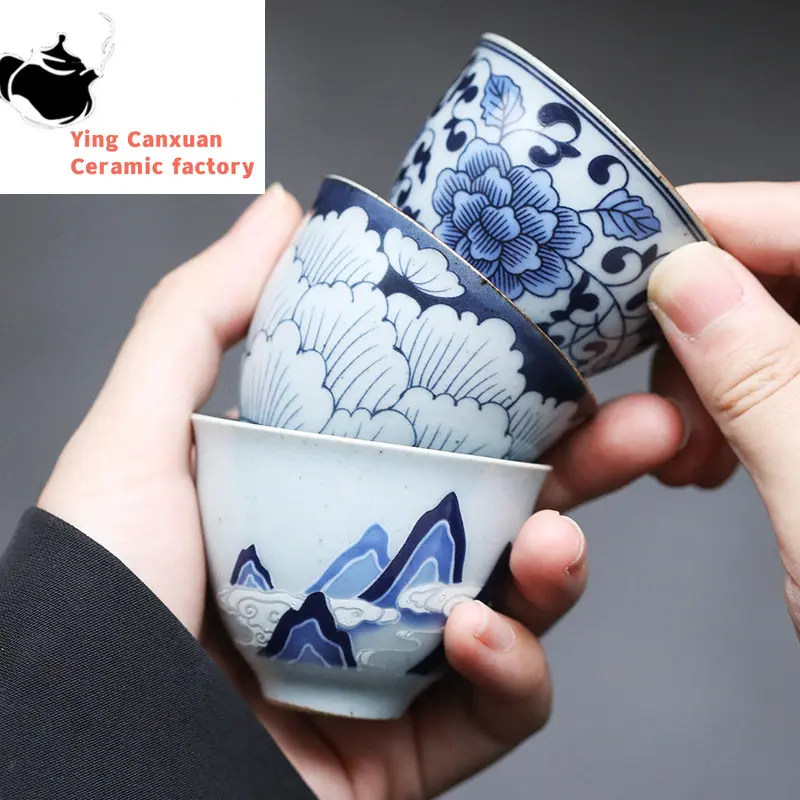 Cup Household Small Teacup Japanese Style Tea Cup Kung Fu Tea Set Master Cup Black Tea Green Tea Personal Cup Teacups