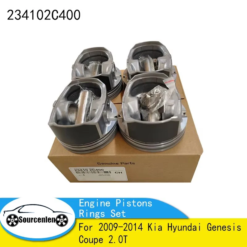 Комплект поршней двигателя для Kia Hyundai Genesis Coupe 2.0T 23410-2C400 2009-2014 гг. 234102 Автозапчасти